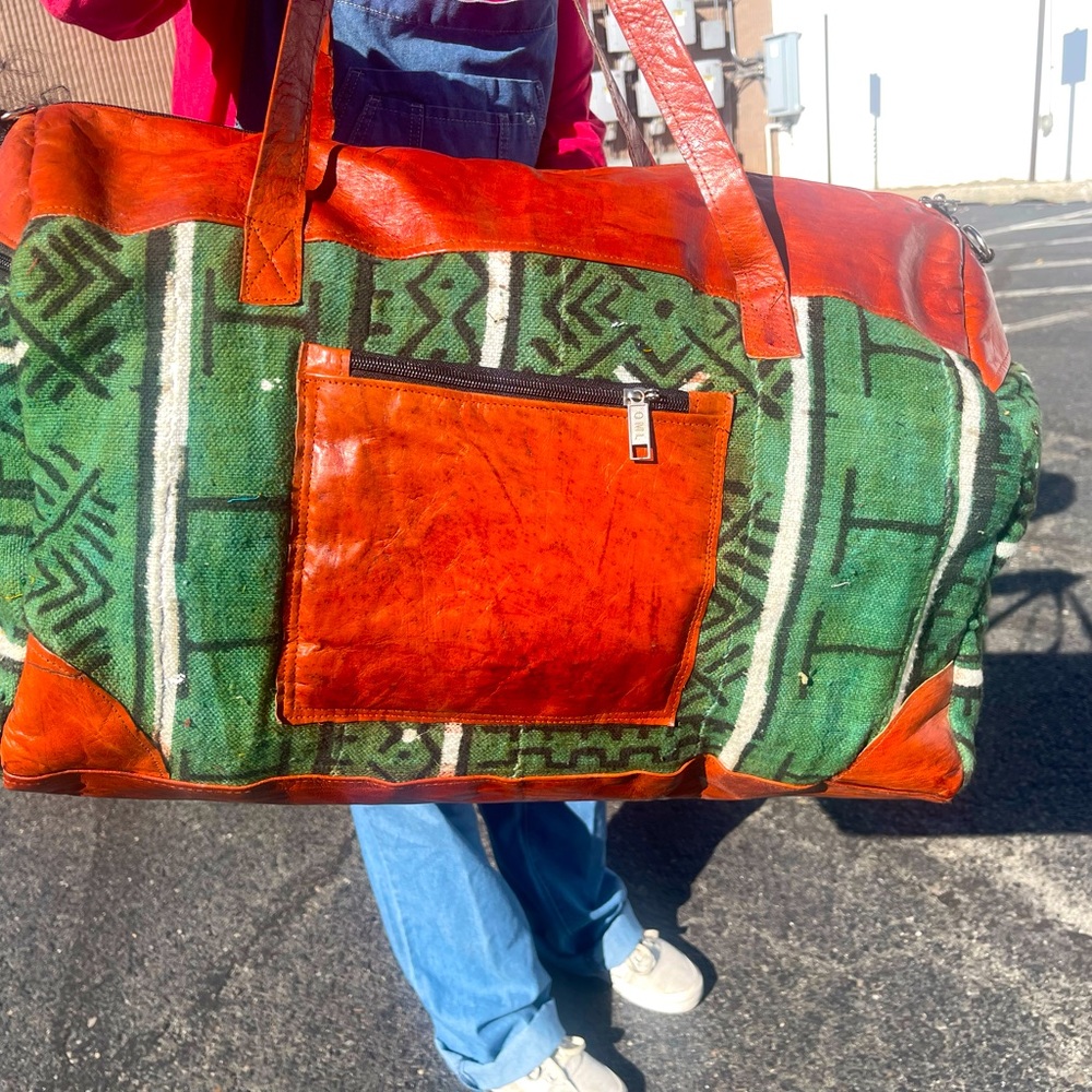African Mudcloth Travel Bag